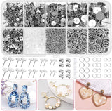 Hypoallergenic Earring Making Kit 1650pcs Stainless Steel Posts & Backs