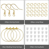 Hypoallergenic Golden Earrings Hook Earring Making Kit