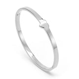 Hypoallergenic Stainless Steel Heart Bracelet Set