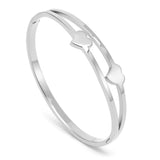 Hypoallergenic Stainless Steel Heart Bracelet Set
