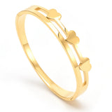 Hypoallergenic Stainless Steel Heart Bracelet Set