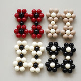 Hyuna Flower Hairpin Resin Earrings Accessories Set