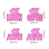 Love Mom Dad Keychain Resin Mold DIY Crafts