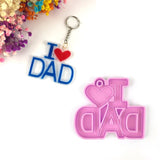 Love Mom Dad Keychain Resin Mold DIY Crafts