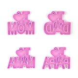 Love Mom Dad Keychain Resin Mold DIY Crafts