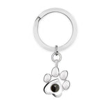 I Love You 100 Languages Projection Key Ring Dog Paw Pendant