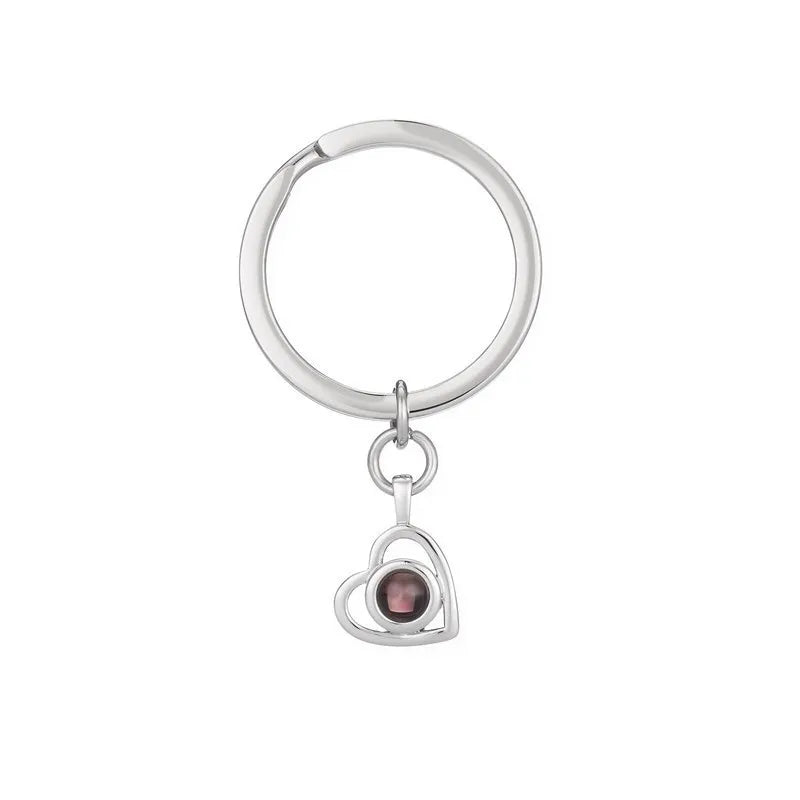 I Love You 100 Languages Projection Key Ring Dog Paw Pendant