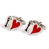 I Love You Enamel Cufflinks For Men and Women
