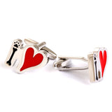 I Love You Enamel Cufflinks For Men and Women