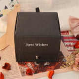 Romantic Heart Rose Necklace Ring Jewelry Box