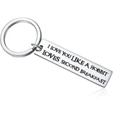 Hobbit Second Breakfast Keyring for LOTR Fans Keychain