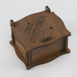 Figured Wood Ring Box - Handcrafted I Love You Engraving
