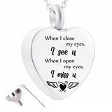 Angel Wing Charm Cremation Ashes Necklace