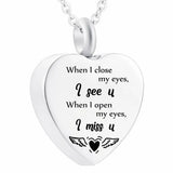 Angel Wing Charm Cremation Ashes Necklace