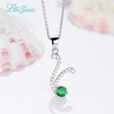 I&Zuan 925 Silver Gemstone Pendant Letter Necklace Choker