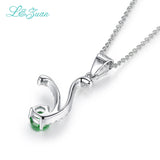 I&Zuan 925 Silver Gemstone Pendant Letter Necklace Choker