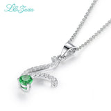 I&Zuan 925 Silver Gemstone Pendant Letter Necklace Choker