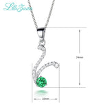 I&Zuan 925 Silver Gemstone Pendant Letter Necklace Choker