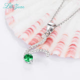 I&Zuan 925 Silver Gemstone Pendant Letter Necklace Choker