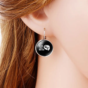 French Earhook Female Earrings, Breathe Lives Matter