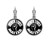 French Earhook Female Earrings, Breathe Lives Matter