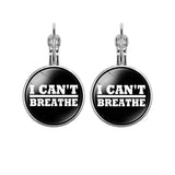 French Earhook Female Earrings, Breathe Lives Matter