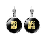 French Earhook Female Earrings, Breathe Lives Matter