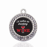 Vintage Heart Wine Necklace Charm Pendant DIY Jewelry