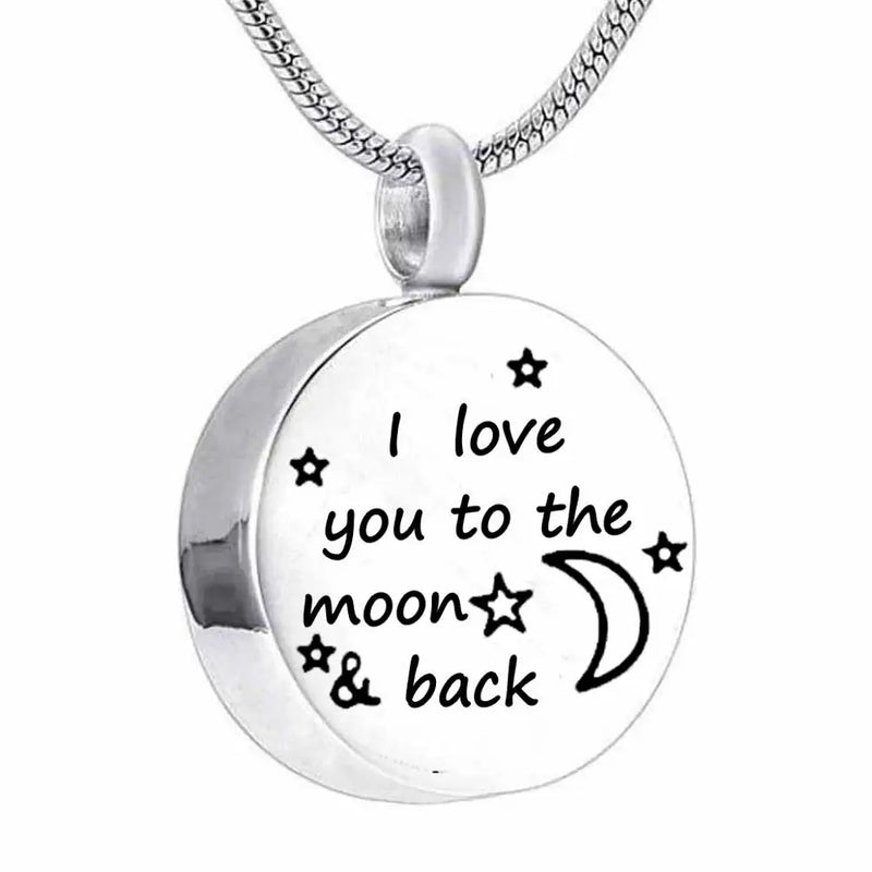 Love You to the Moon & Back Cremation Necklace