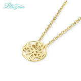 Round Decorative Pattern Pendant Yellow Plated Pendant Women Necklace