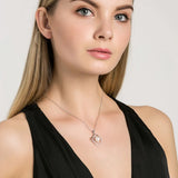 I&zuan 925 Sterling Freshwater Double Heart Pendant Choker Necklace