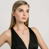 I&zuan 925 Sterling Freshwater Double Heart Pendant Choker Necklace