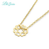 I&zuan Yellow Plated Sterling Silver Necklace with Decorative Pattern