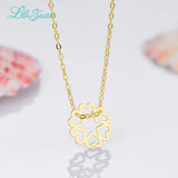I&zuan Yellow Plated Sterling Silver Necklace with Decorative Pattern