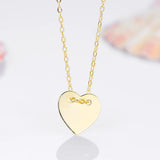 I&zuan Heart Pendant 925 Silver Plated Yellow Necklace