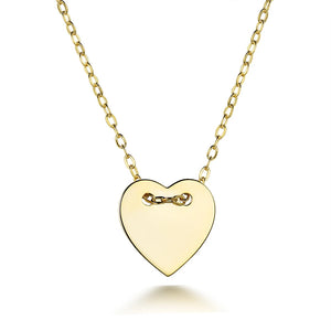 I&zuan Heart Pendant 925 Silver Plated Yellow Necklace