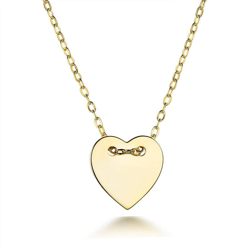 I&zuan Heart Pendant 925 Silver Plated Yellow Necklace