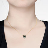 I&zuan Heart Pendant 925 Silver Plated Yellow Necklace