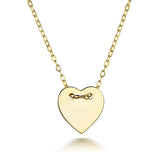 I&zuan Heart Pendant 925 Silver Plated Yellow Necklace