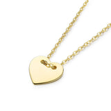 I&zuan Heart Pendant 925 Silver Plated Yellow Necklace