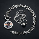Photo Pendant Gothic Choker Chain Padlock Jewelry