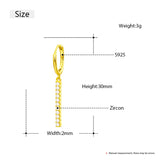 925 Silver Long Drop Earrings Crystal Women Jewelry Party