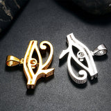 Eye of Horus Pendant Necklace with Cubic Zirconia