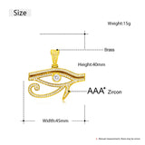 Eye of Horus Pendant Necklace with Cubic Zirconia