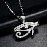 Eye of Horus Pendant Necklace with Cubic Zirconia