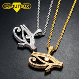 Eye of Horus Pendant Necklace with Cubic Zirconia