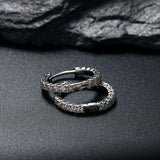 925 Silver Micro Pave Stud Earring CZ Hip Hop Jewelry