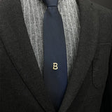 High Brass Metal Letter Tie Tack Men's Shirt Jewelry Tie Pin Gift