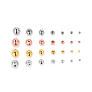 10PCS 925 Sterling Silver Loose Beads Positioning Light Body Septum Bracelet DIY