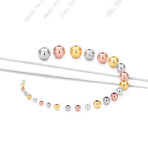 10PCS 925 Sterling Silver Loose Beads Positioning Light Body Septum Bracelet DIY